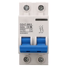 2P Type B Circuit Breaker 4000A Breaking Capacity Solar PV System Small Circuit Breaker DC500V 32A