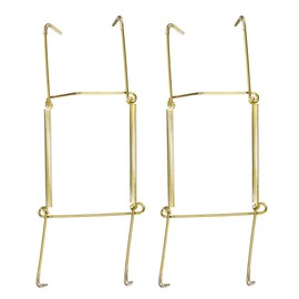 sourcing map Plate Hanger, 8-inch U Type Zinc Plated Invisible Wall Decorative Hooks with Tip Protectors, 2 Pcs