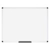 VIZ-PRO Magnetic Whiteboard/Dry Erase Board, 48 X 36 Inches, Silver