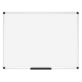 VIZ-PRO Magnetic Whiteboard/Dry Erase Board, 48 X 36 Inches, Silver Aluminium Frame