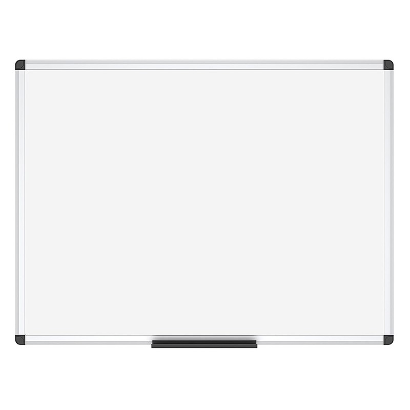 VIZ-PRO Magnetic Whiteboard/Dry Erase Board, 48 X 36 Inches, Silver