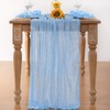 DeZerlor Baby Blue Cheesecloth Table Runner 10 Pack Spring Boho