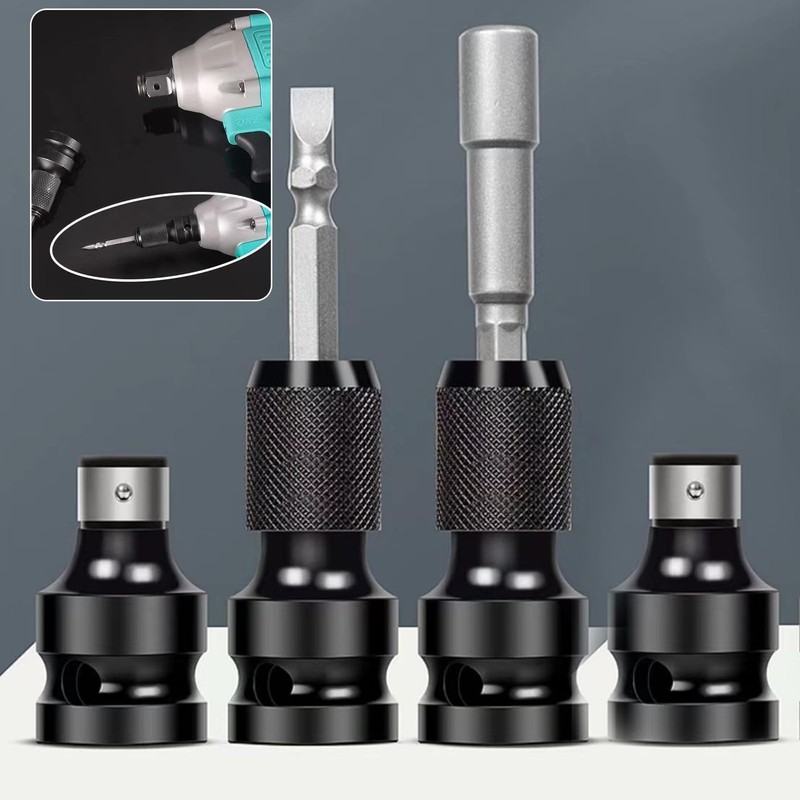 Pack of 2 Impact Wrench Bit Adapter, Bit Holder Socket
