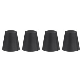 uxcell 4 Pcs Silicone Rubber Tapered Plug, 16mm to 25mm High-Temperature Solid Rubber Stoppers Silicone Plugs for Hole Plugs, Spraying, Coating, Painting Protection, Black, 25.5mm