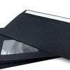 100 Black Window Envelopes, 220 mm x 110 mm, Peel