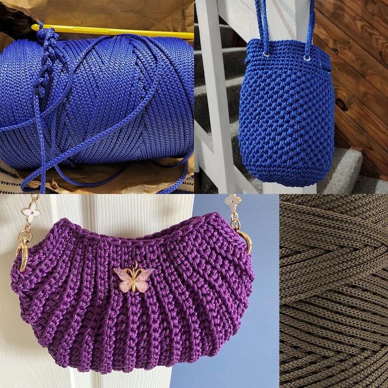 Cordón de macramé trenzado de poliéster