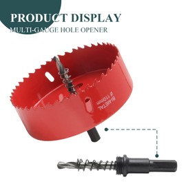 Aracombie 4-5/16 Inch / 110mm Hole Saw for Wood, 1.2 Inch Cutting Depth HSS BI-Metal Hole Cutter Drill Bit with Arbor, Round Hole Saw for Cornhole Boards Plastic Drywall Soft Metal