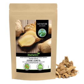 Ginger root sliced, ginger tea, crushed ginger pieces, 100% natural, ginger without additives, sliced ginger root (250 GR (8.8oz))