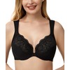 Lemorosy Women's Full Cup Unpadded Underwired Bra, Front Closure Bra,