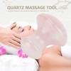 Akozon Tool Natural Rose Quartz Crystal Massage Stone Mushroom Shaped