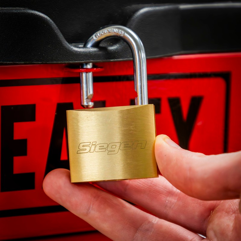 Sealey S0992 Key Alike Brass Body Padlock with Brass Cylinder,