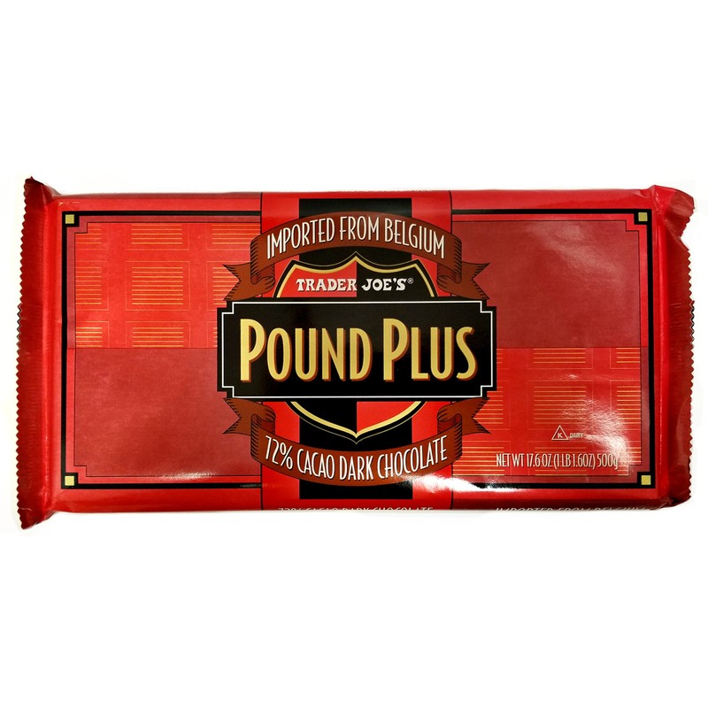 Trader Joe's Pound Plus GIANT Belgian 72% Dark Chocolate Bar