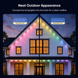 APPECK 13PCS Track Kit for Permanent Outdoor Lights C5111, 50ft, White