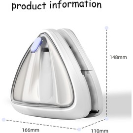 LAOGUATON Magnetic Windshield Cleaner Tool,Windshield Magnetic Car Window Cleaner, Double-Sided Window Cleaner Glass Wiper, Triangle Shape, White(Glass 3-10mm) (Water Injection Type)