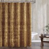 Fredsure Distressed Velvet Shower Curtain Set, 13 Pieces Caramel Gold
