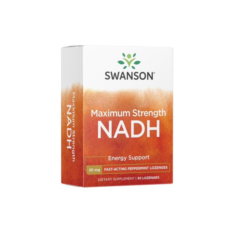 Swanson Maximum Strength NADH - Fast-Acting Peppermint Lozenges to Promote
