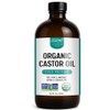 SYLVANA Organic Castor Oil - Cold-Pressed, Hexane-Free, Vegan (16oz) - Nourishing Hair & Skin Treatment, Lash & Brow Serum，16oz