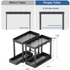 POUGNY 2PC Under Sink Organizer Rack 2 Tier Under Sliding