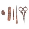 Embroidery Scissors Kit Red Ancient European Retro Style Stainless Steel