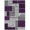 L'Baiet Verena Purple Grey Graphic Geometric Color Block Mid-Century Modern