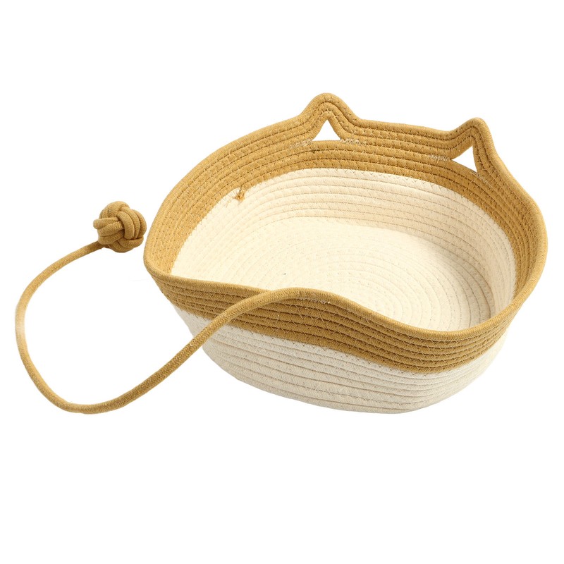 Handwoven Cotton Rope Cat Bed Multifunctional Exquisite Comfortable Cat House