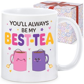 Funny Friendship Gifts for Women Bestie Gift for BFF, Friend, Coworkers, Work Besties - Birthday, Christmas, Office Home Use - You'll Always Be My Best-Tea - 11oz Mug