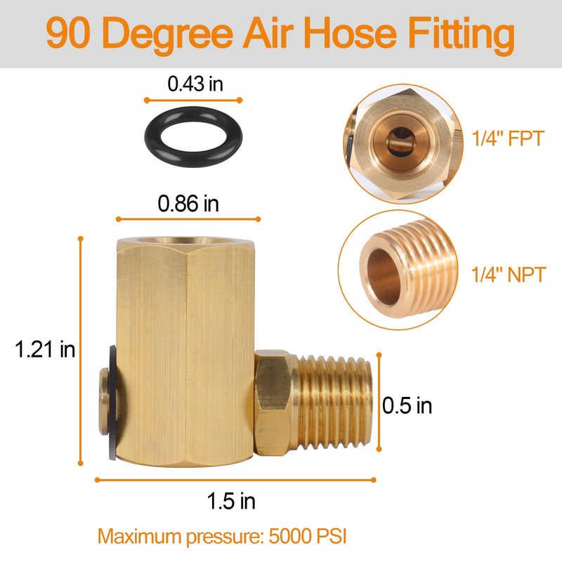 50310 Air Hose Swivel Connector Fits Most Side Winder Air