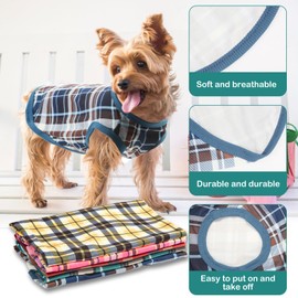 Cute Dog Shirts Clothes, Classic Plaid,Soft and Comfortable Fabric，Dog Clothes T Shirt Vest Soft for Small Medium Dogs Cats (plaid-5pcs, 4XL)