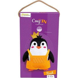 Avenue Mandarine 52651O - a box of Little Couz'in with a felt figure for sewing, 16 x 5 x 26 cm, thread and needle, Gaby the Frog