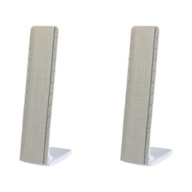 Novel Box 2 Pack Gray Linen Necklace/Pendant/Chain Foldable Display Stands 4.2x2.9x12.2 Inches with Adjustable Angles-Collapsible Jewelry Holder Organizer Easel Stand Displays for Selling & Travel