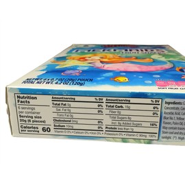 (1) Box of 6 Yumy Yumy Mermaids Individually Wrapped Fruit Snacks Pouches (Total Net Wt. 4.2 oz)