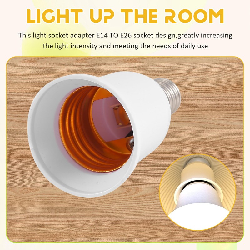 CeaHoify E14 to E26 E27 Adapter Socket E14 to Medium