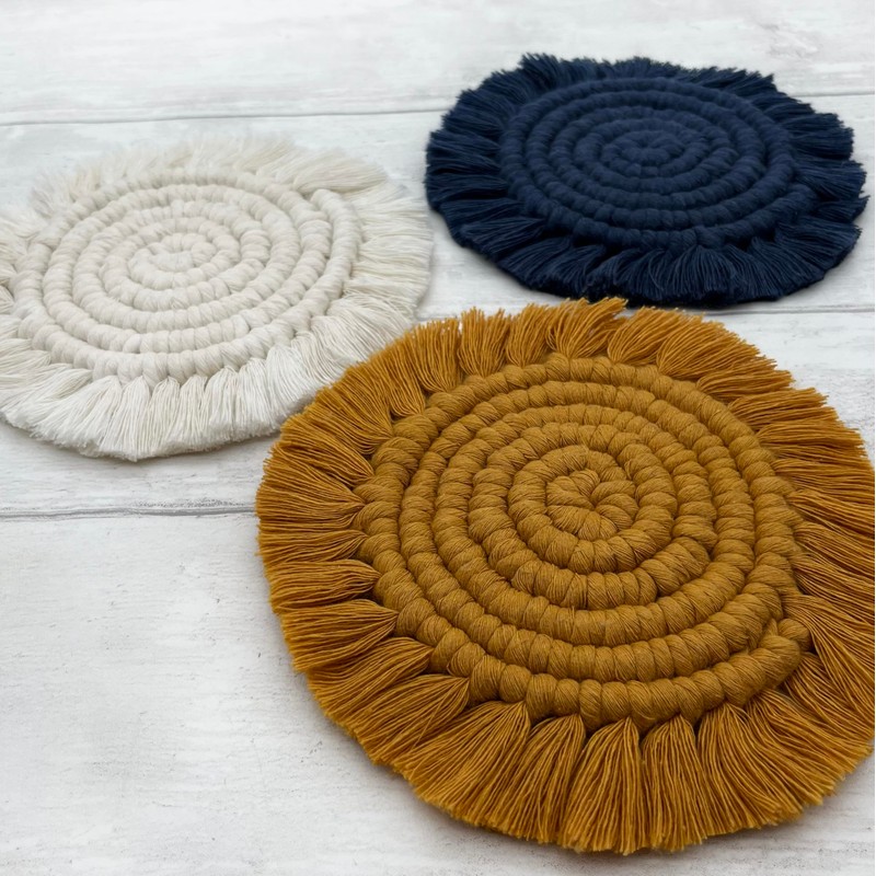 Bergin & Bath Macramé Kit Coasters. Learn to Make Three