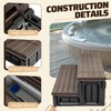 HECASA Hot Tub Steps Outdoor Spa Steps with Storage, Hot