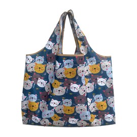 Hsthe Sea 2PCS Portable Foldable Shopping Bag Supermarket Reusable Hand Shopping Bag Large Capacity Waterproof Cloth Bag, colour