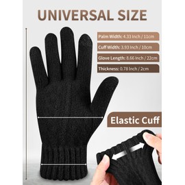 SELBATON Winter Warm Gloves Knitted Soft Gloves Outdoor Driving Cycling Writing Fishing Running Skiing for Men and Women