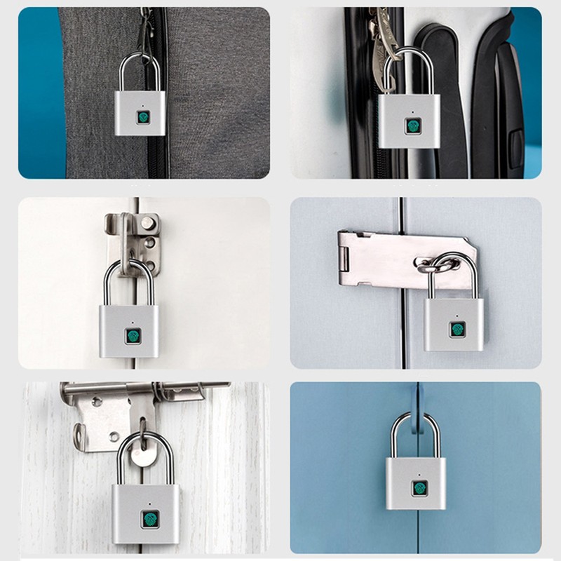 Fingerprint Padlock with USB Charging Ultra-Light Intelligent Safety Electronic Lock
