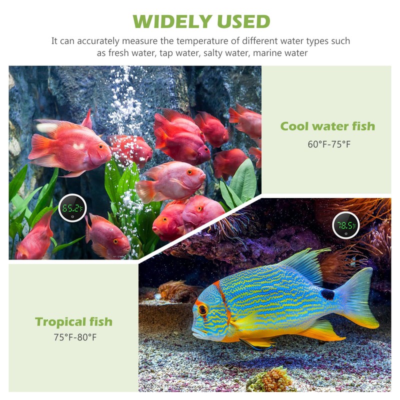 KeeKit Digital Aquarium Thermometer, LED Fish Tank Thermometer with Touch