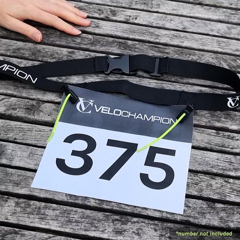 Adjustable Elastic Triathlon, Marathon, Running Sports Number Belt with Clip