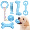 Bininl 6 Pack Dog Chew Toys for Puppy Cute Blue