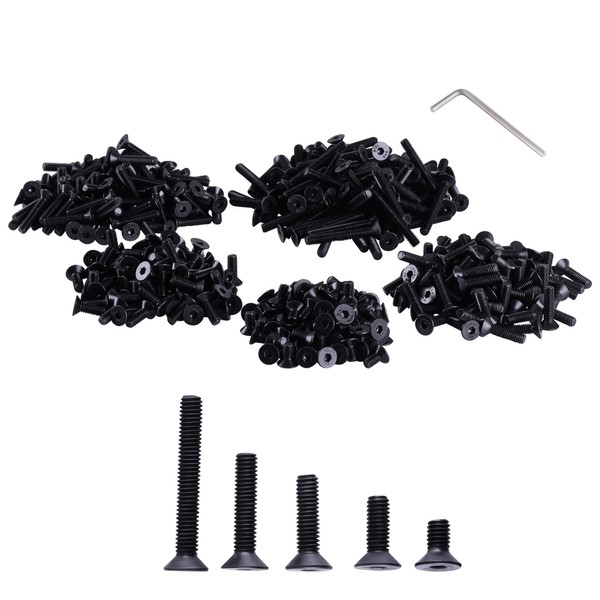 ONLISUM Flat Head Socket Cap Screws Bolts 100 Pcs M5