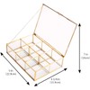 Levilan Golden Vintage Glass Box Clear Glass & Brass Metal