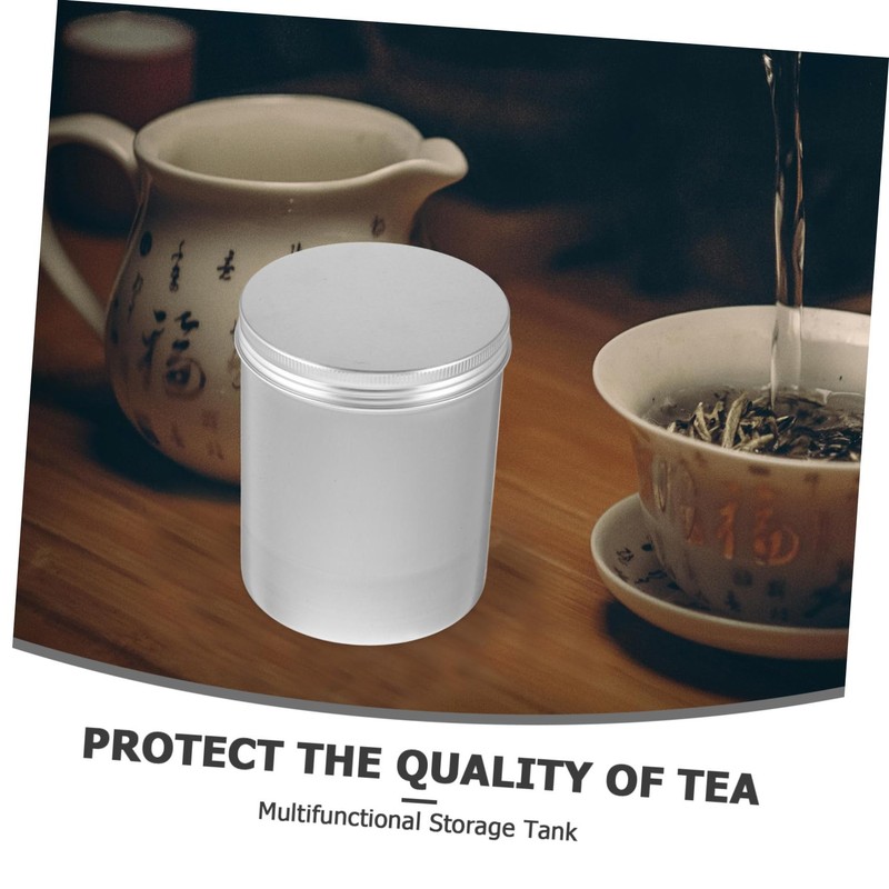 STOBAZA Tea Container Tea Box Organizer Matcha Powder Container Aluminum