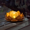 Huaxu Solar Lights Outdoor Decor Metal Lotus Flower LED Waterproof