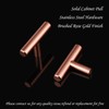 NIZADO -Solid Drawer Knobs Brushed Rose Gold Cabinet Knobs Stainless