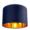 Contemporary and Chic Midnight Blue Cotton 10" Table or Pendant