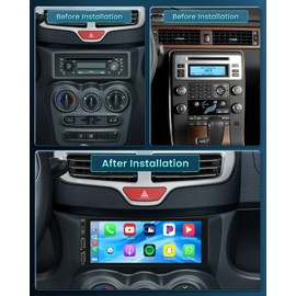 Hikity 6.9 Inch Single Din Car Stereo Carplay Android Auto, Touchscreen Car Radio Bluetooth 5.0 Mirror Link FM/EQ SWC, 1DIN Car Audio Receiver with USB, SWC, Backup Cam+MIC/TF/AUX-in/USB
