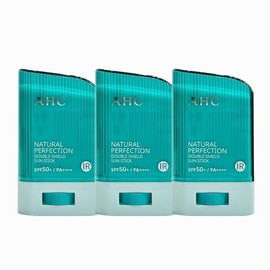 AHC Natural Perfection Double Shield Sun Stick 22g (SPF 50+) Green 3 pcs / AHC 내추럴 퍼펙션 더블 쉴드 선스틱 22g (SPF 50+) 초록색 3개