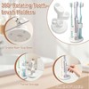 2 Pack 360° Rotating Toothbrush Holder for Bathroom, 4-Slot Toothbrush