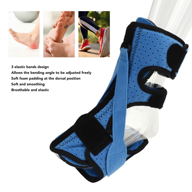 Foot Drop Splint Brace 3 Elastic Straps Soft Liner Foot